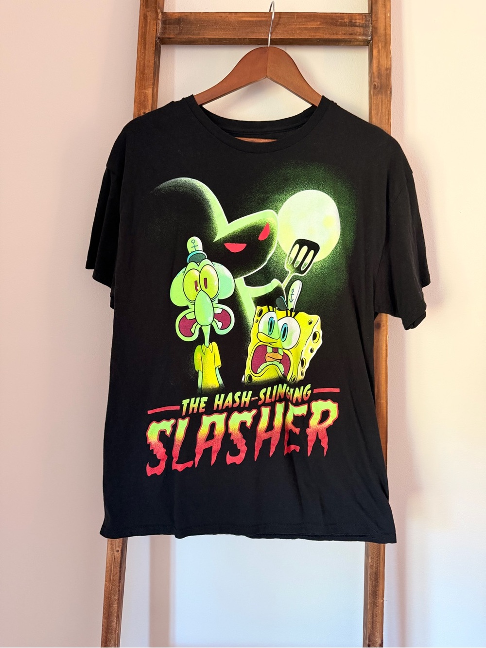Nickelodeon Black SpongeBob & Squidward "Slasher" Graphic Tee